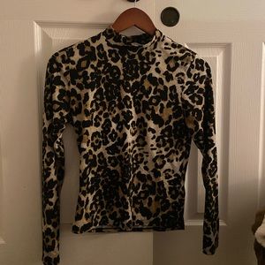 Cheetah print long sleeve top